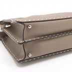 Fendi Peekaboo I See You Handbag Taupe Leather 2WAY 8BN321