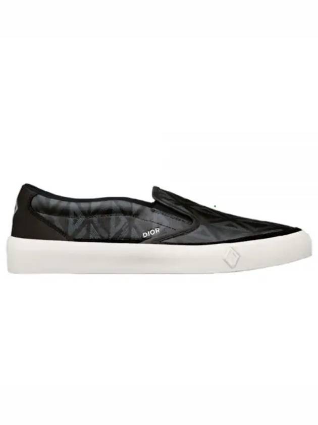 B101 CD Diamond Canvas Smooth Calfskin Sneakers Black Dior