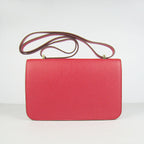 Hermes Calf Leather Message Bag H020 Red Golden