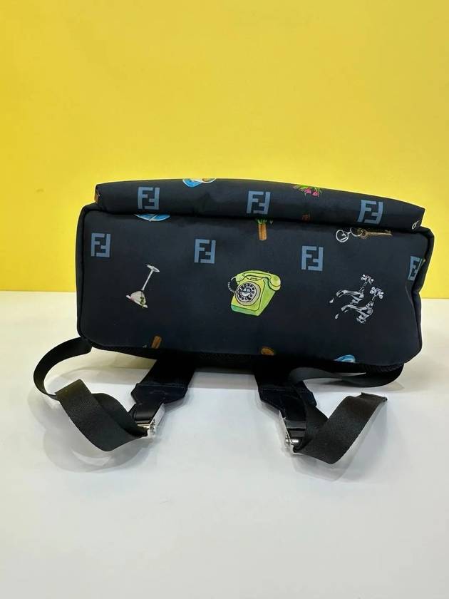 Fendi Pandy nylon calfskin print backpack