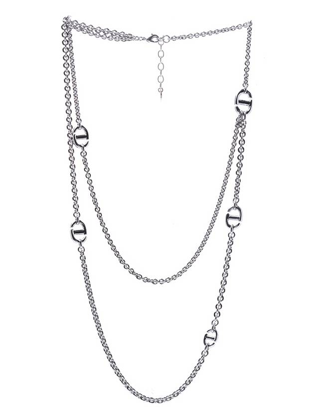 CD Navy Necklace Silver Dior