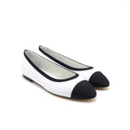 Chanel Flats Black / White Size 36.5