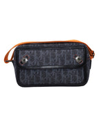Dior Diorissimo Flight Shoulder Bag in Blue Canvas/Leather