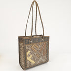 FENDI Zucca Zucchino PVC Leather Shoulder Bag Beige Brown 8BH189