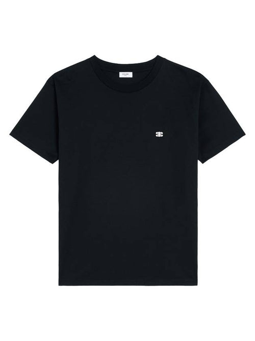 CELINE Triomphe Loose Logo Short Sleeve T-Shirt Black