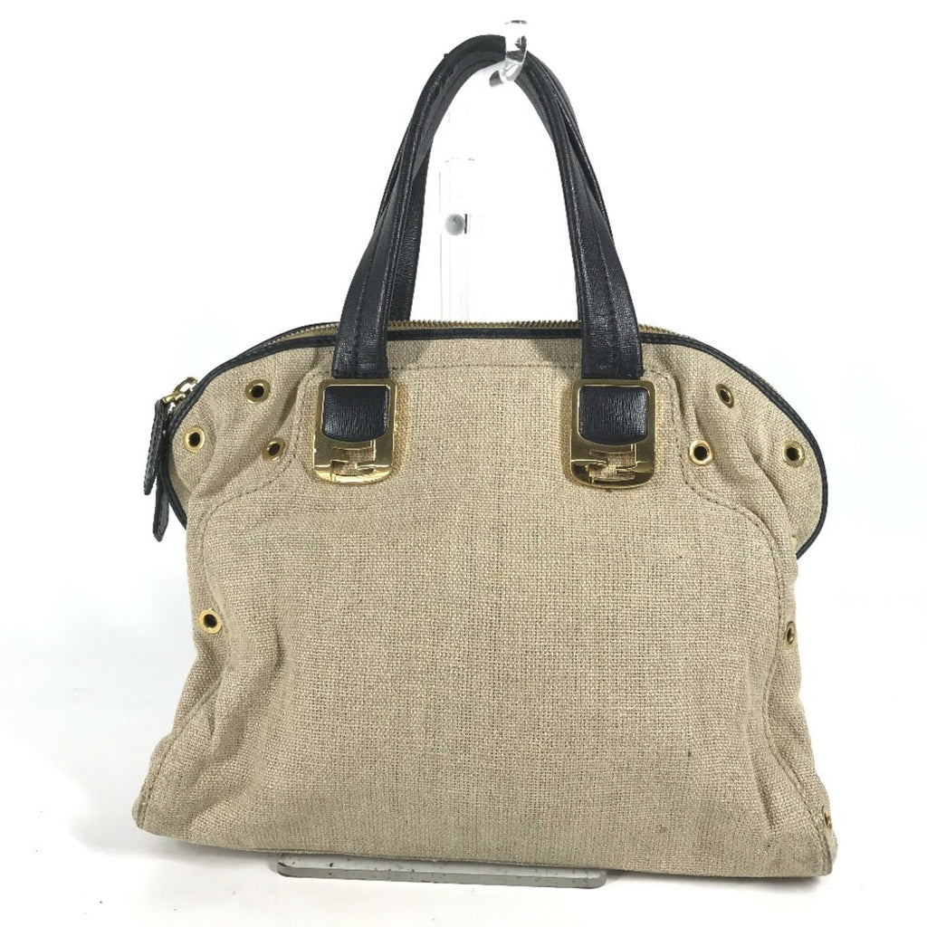 Fendi   Hemp Leather Handbag Shoulder Bag Tote Bag ()