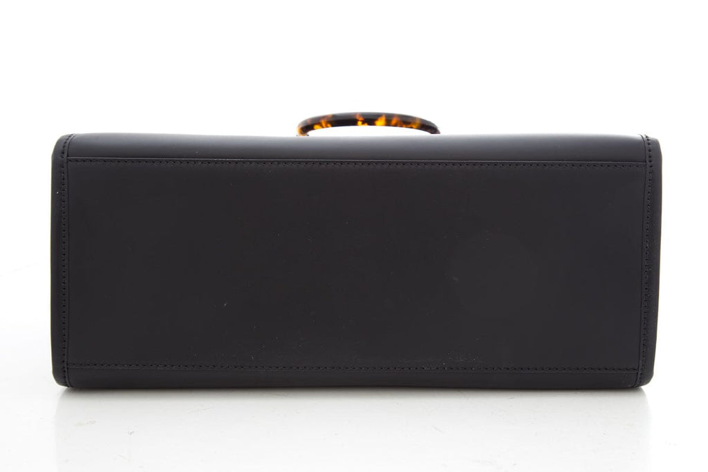 Fendi Black Leather Sunshine Shopper Tote