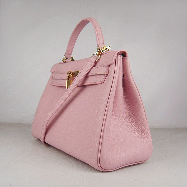 Hermes Kelly 32cm Togo Leather Handbag 6108 Pink Golden