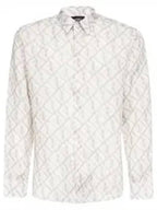 Fendi FF Linen Long Sleeve Shirt Rock