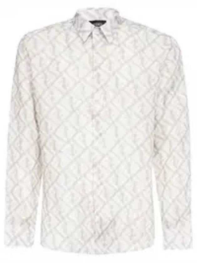 Fendi FF Linen Long Sleeve Shirt Rock