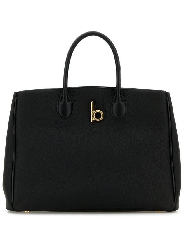 Burberry Rocking Horse Small Leather Tote Bag Black