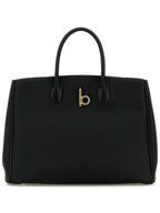 Burberry Rocking Horse Small Leather Tote Bag Black