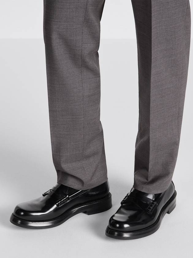 Carlo Polished Calfskin Loafers Black Dior