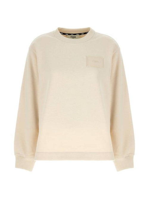 Fendi Patch Logo Sweatshirt Ivory