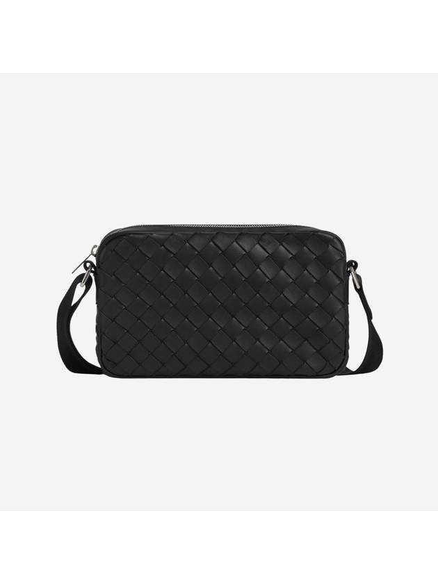 Bottega Veneta Classic Intrecciato Small Camera Cross Bag Black