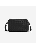 Bottega Veneta Classic Intrecciato Small Camera Cross Bag Black