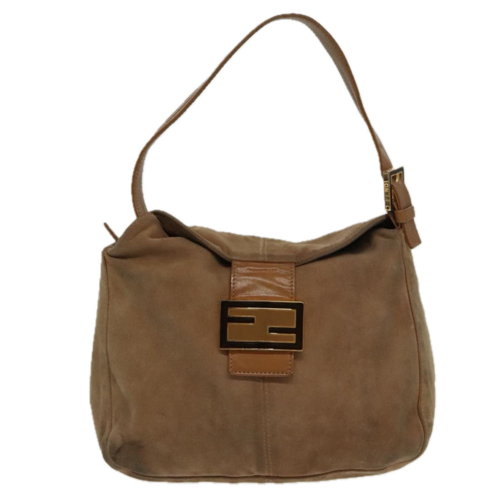 Fendi Mamma Baguette  Suede Shoulder Bag ()