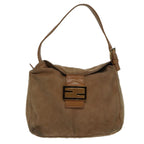 Fendi Mamma Baguette  Suede Shoulder Bag ()