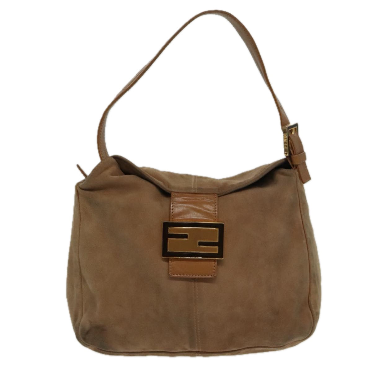 Fendi Mamma Baguette  Suede Shoulder Bag ()