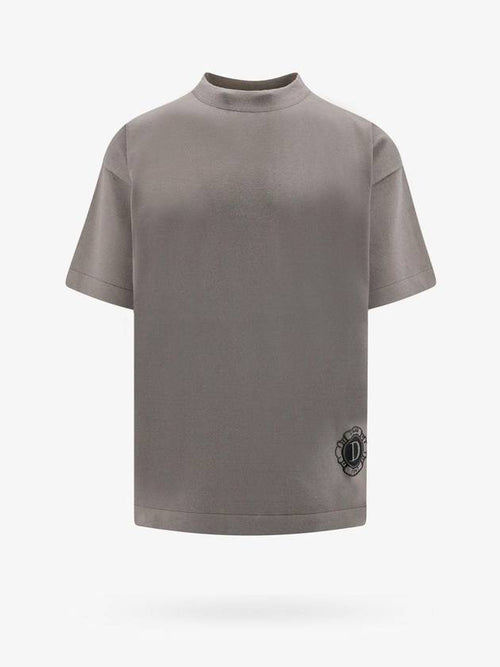 Cotton Silk Jersey Short Sleeve T-Shirt Brown Dior