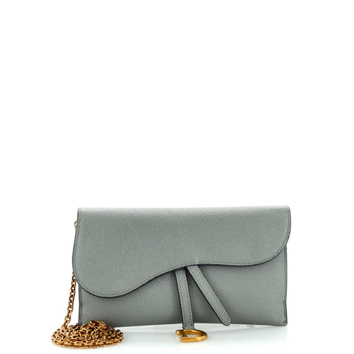 Dior Saddle Chain Wallet Leather