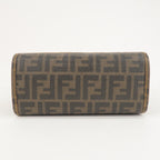 FENDI Zucca Zucchino PVC Leather Shoulder Bag Beige Brown 8BH189