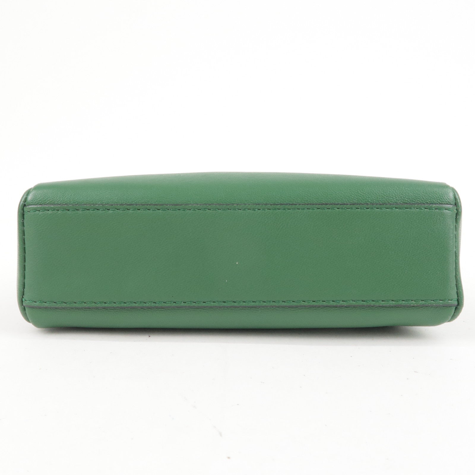 FENDI Micro Peekaboo Leather 2Way Bag Hand Bag Green 8M0355