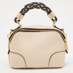 Chloe Beige Leather Mini Daria Chain Bag
