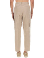 Fendi gabardine cargo straight pants beige