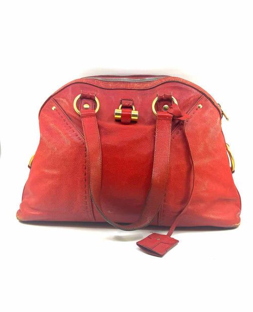 YVES SAINT LAURENT Red Leather Handbag