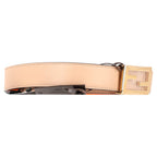 Fendi FF Buckle Reversible Belt in Beige Leather