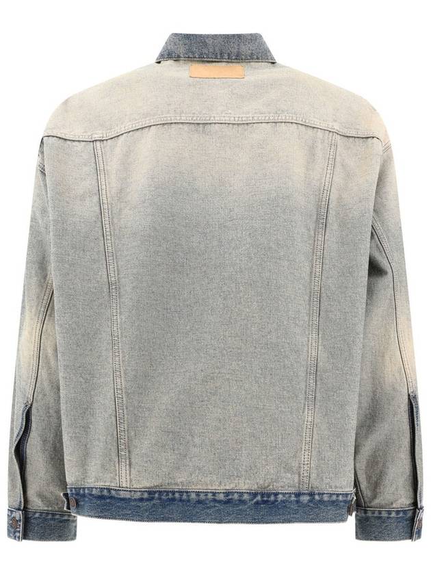 Balenciaga Oversized Washed Denim Jacket Blue