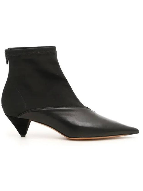 CELINE V-neck Booties Chelsea Boots Black