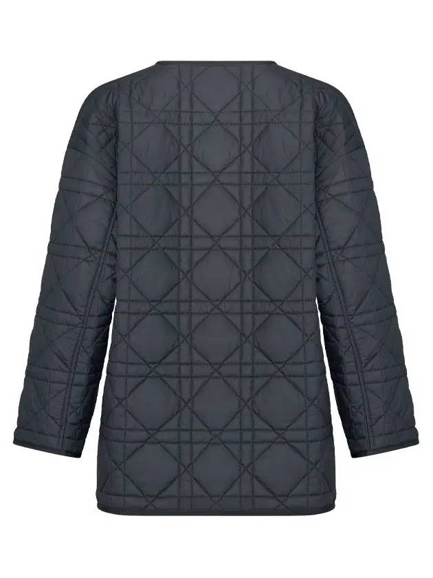 Macrocannage Belted Quilted Technical Taffeta Padding Navy Dior