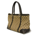Gucci Lovely Heart GG Canvas Calf Leather Tote Bag