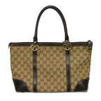 Gucci Lovely Heart GG Canvas Calf Leather Tote Bag