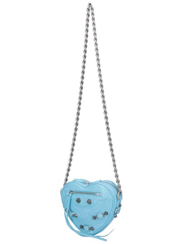 Balenciaga Le Cagole Heart Cross Mini Bag Blue