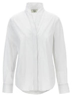 Fendi Striped Cotton Shirt White