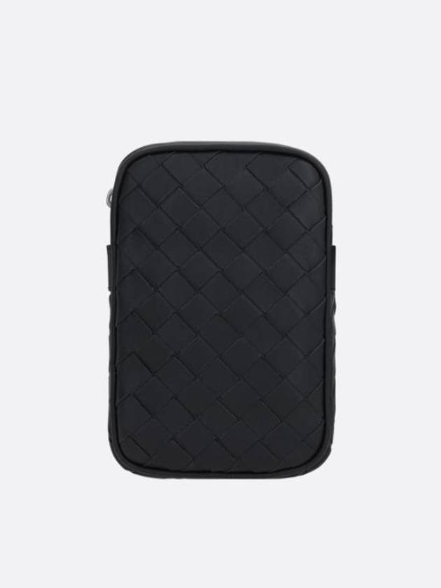 Bottega Veneta Intrecciato Rectangle Mini Cross Bag Black
