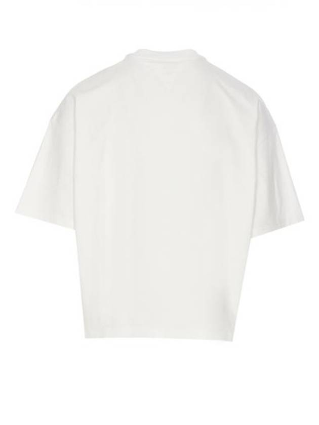 Bottega Veneta Gingham Pocket Cotton Jersey Short Sleeve T-Shirt Chalk