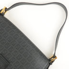 FENDI Zucchino Mamma Baguette Canvas Leather Shoulder Bag 8BR001