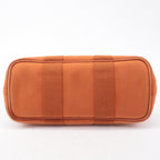 HERMES Toile Chevrons Leather Valparaiso PM Bag I Stamp Orange