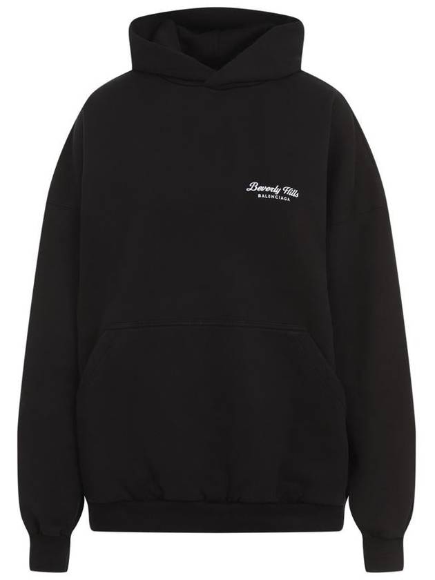 Balenciaga Beverly Hills Embroidered Hoodie Black