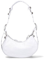 Balenciaga Le Cagole XS Lambskin Shoulder Bag White