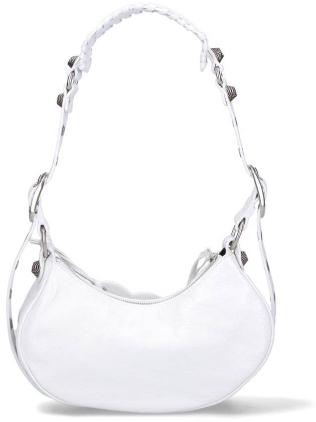 Balenciaga Le Cagole XS Lambskin Shoulder Bag White