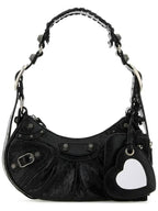 Balenciaga Le Cagole XS Lambskin Shoulder Bag Black