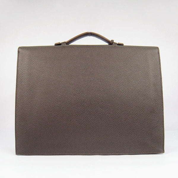 Hermes Briefcases 2813 Unisex Briefcase Coffee