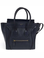 CELINE 189793 Luggage Micro Dark Navy Tote Bag