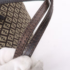 FENDI Zucchino Canvas Leather Tote Bag Beige Brown 8BH104