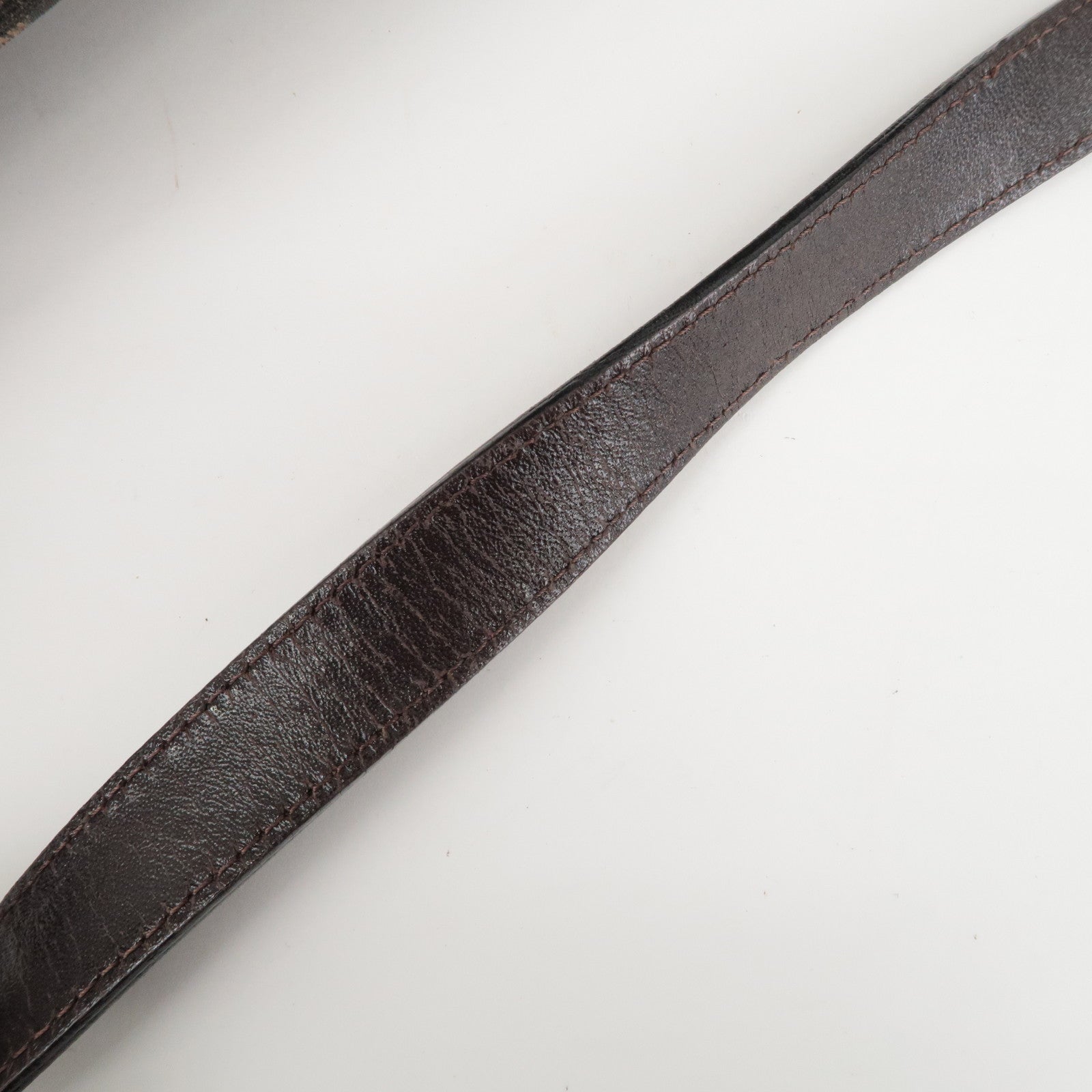 FENDI Zucchino Mamma Baguette Canvas Leather Bag Brown Black 26325